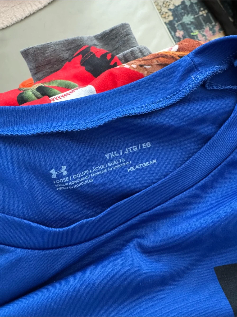Under Armour Tech Big Logo T Royal Blue Youth XL